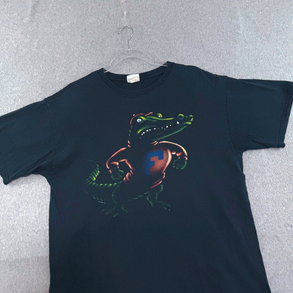 Florida State University Mens L Black Y2K Vintage Florida Gators Mascot Shirt